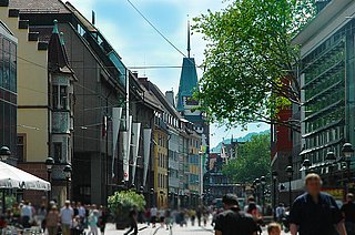 Ansicht "Kajo" Haupteinkaufsstraße von Freiburg 